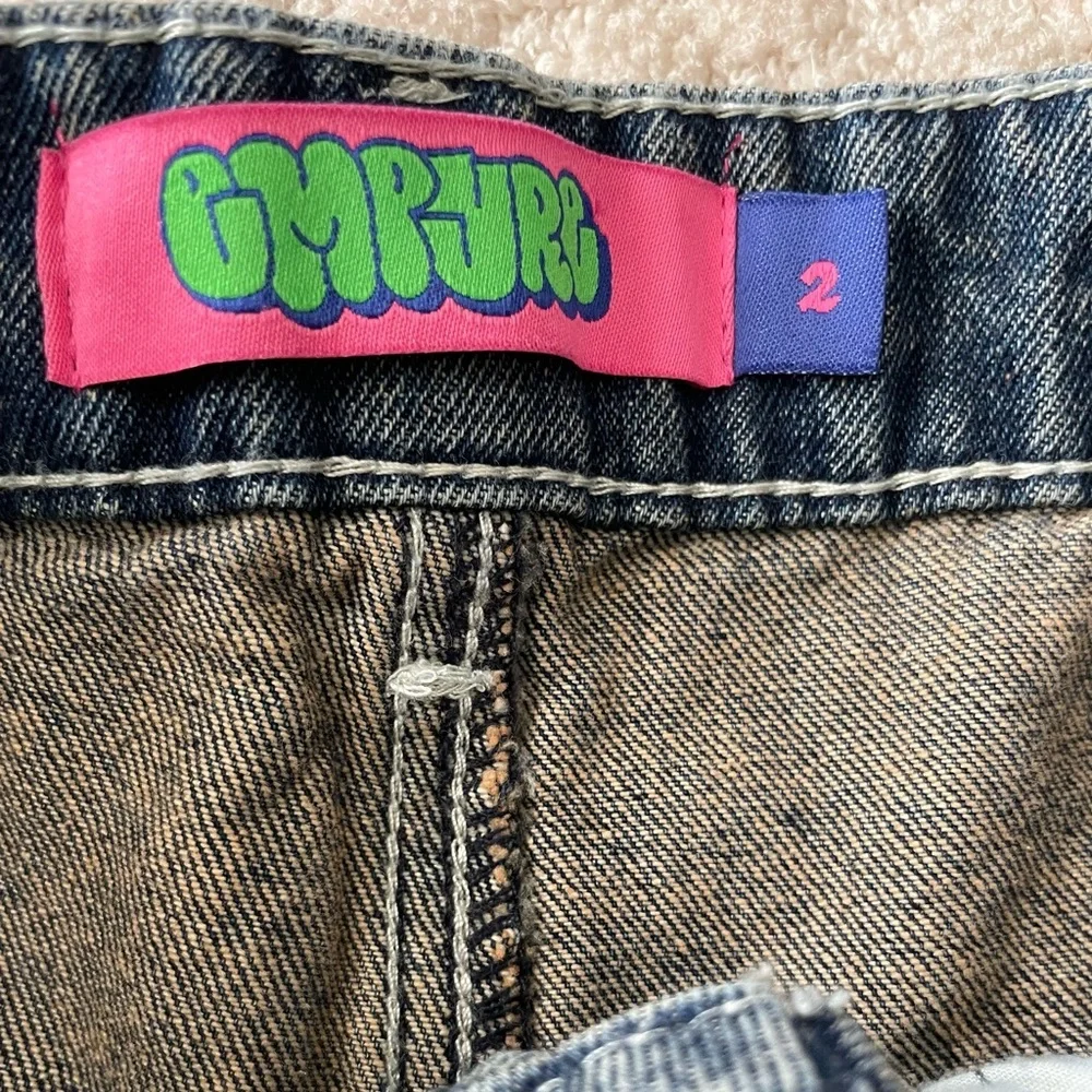 Empyre Loiter Blue Straight Leg Jeans High Waisted Denim Dark Wash 2 Zumiez - Picture 8 of 13